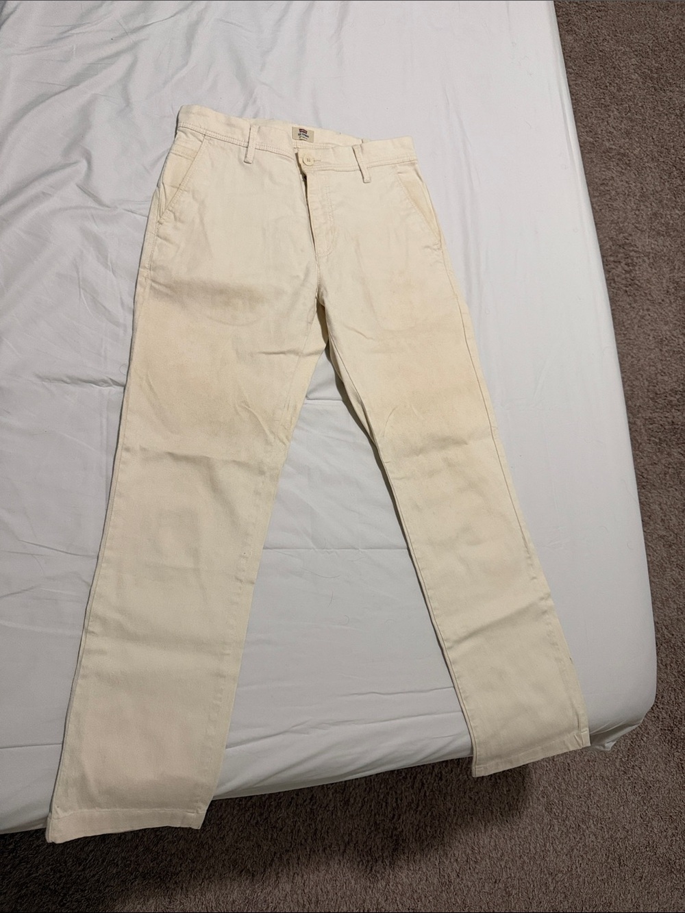 Levi's Cream Straight Leg Chinos